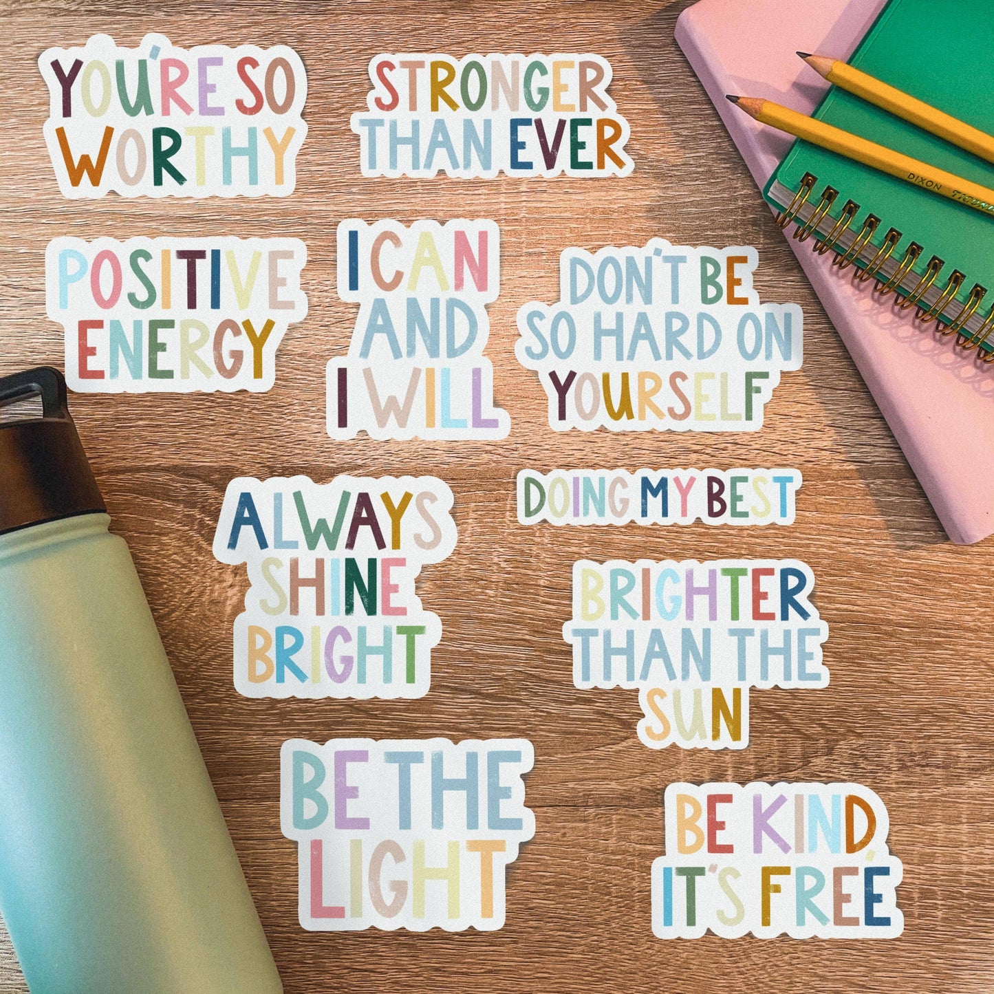 Be Kind, It's Free Positivity Lettering Sticker - The Mail and More Store