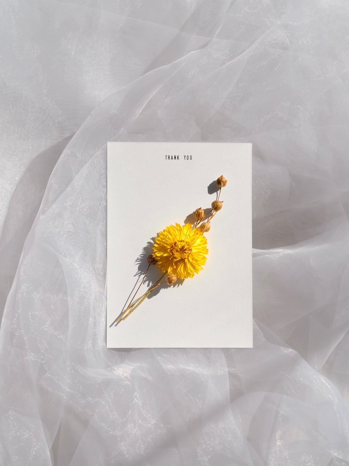Handmade Dried Flower Greeting Card | Thank You Card - The Mail and More Store