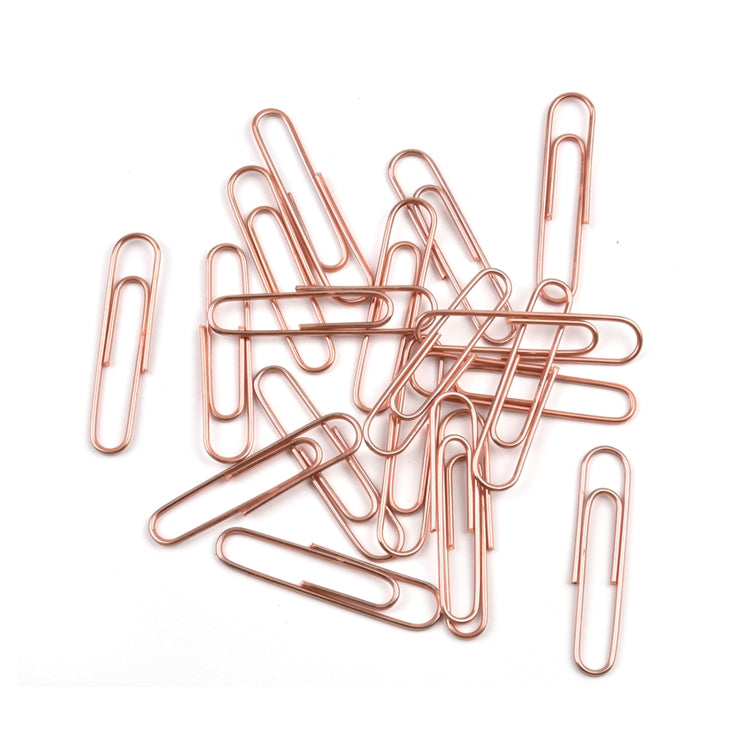 Rose Gold Office Stationery Set, Office Desk Paper Clips and Binder Clips Set - The Mail and More Store