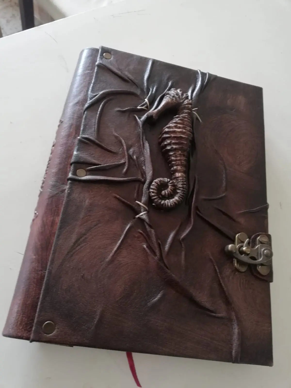 Sea Horse Leather Journal Notebook Diary - The Mail and More Store