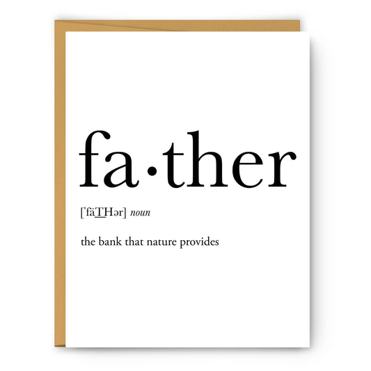 Father Definition - Father's Day Card - The Mail and More Store