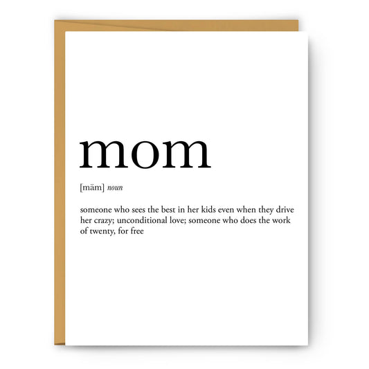 Mom Definition - Mother's Day Card - The Mail and More Store