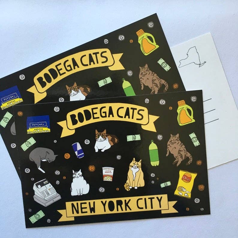 New York City Bodega Cat Postcard - Group of Cats