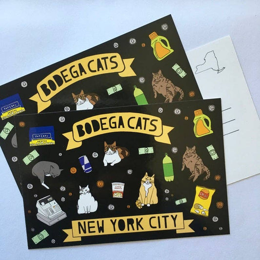 New York City Bodega Cat Postcard - Group of Cats