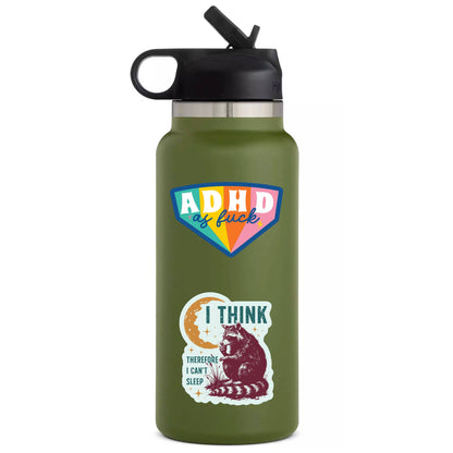ADHD as Fuck Mental Health High Quality Vinyl Sticker