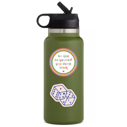 Roll the Dice Fuck It Swear Funny High Quality Vinyl Sticker