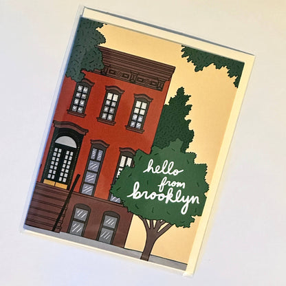 Brooklyn Brownstone Greeting Card New York City NYC Souvenir