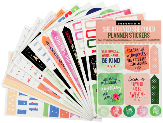 Essentials She Believed She Could Planner Stickers,Essentials She Believed She Could Planner Stickers - The Mail and More Store