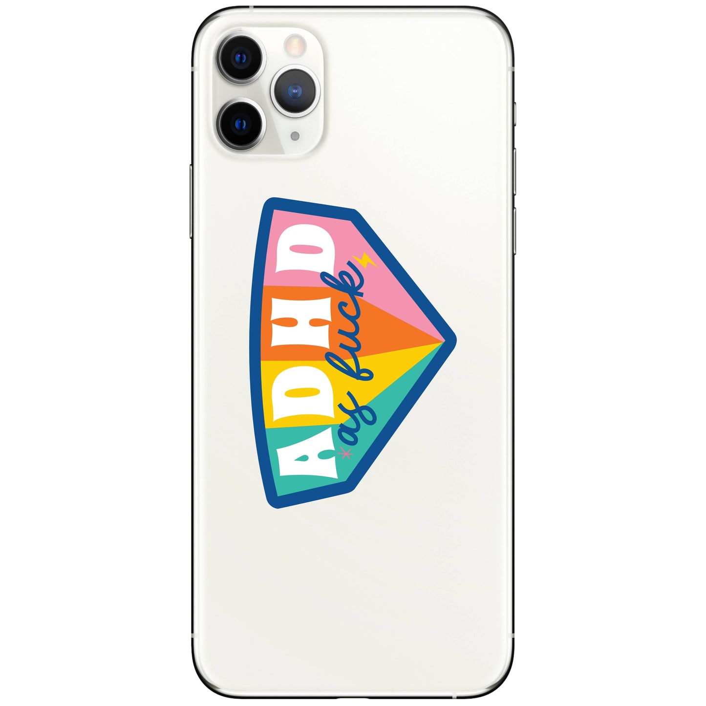ADHD as Fuck Mental Health High Quality Vinyl Sticker