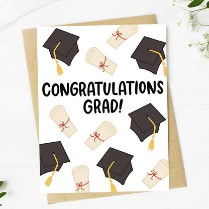 "Congratulations Grad!" Graduation Cap Diploma Card - The Mail and More Store