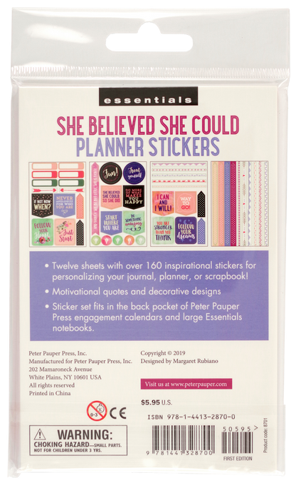 Essentials She Believed She Could Planner Stickers,Essentials She Believed She Could Planner Stickers