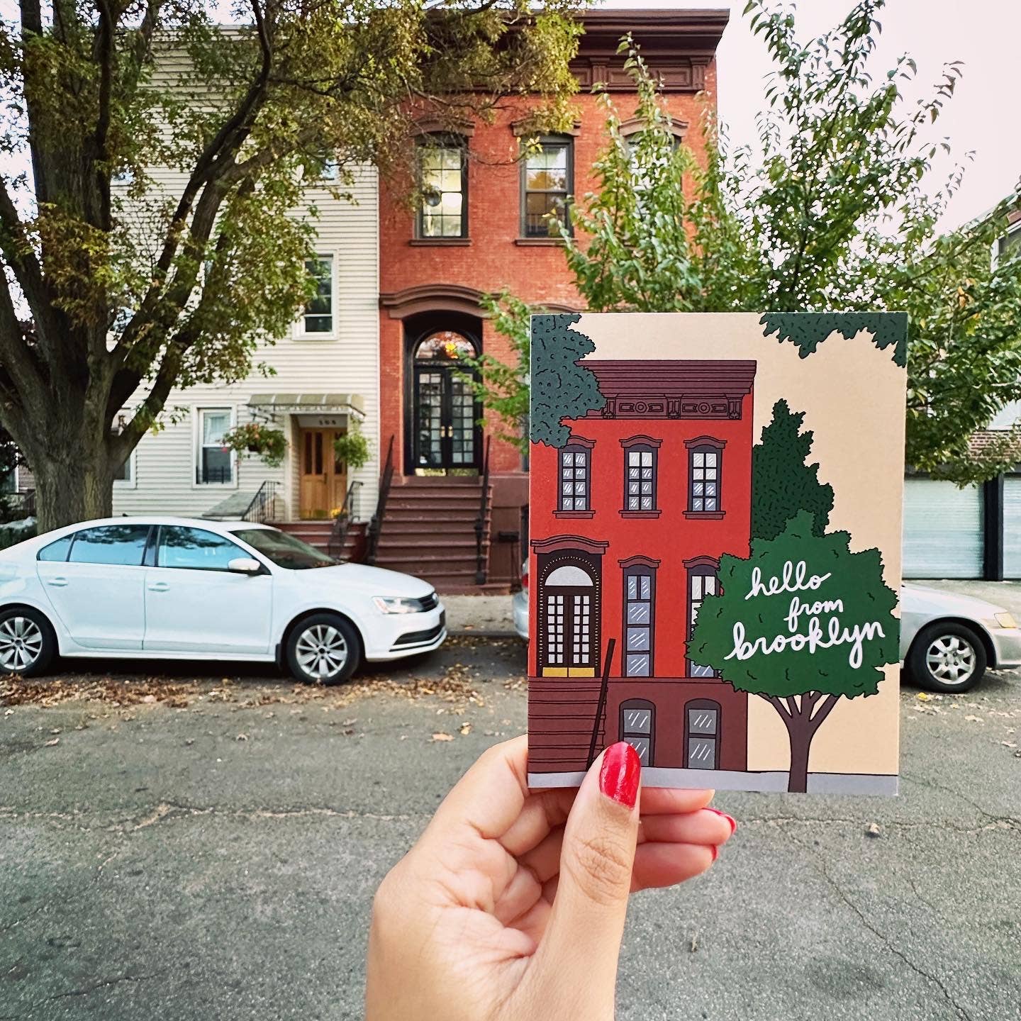 Brooklyn Brownstone Greeting Card New York City NYC Souvenir