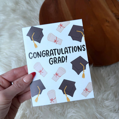 "Congratulations Grad!" Graduation Cap Diploma Card - The Mail and More Store