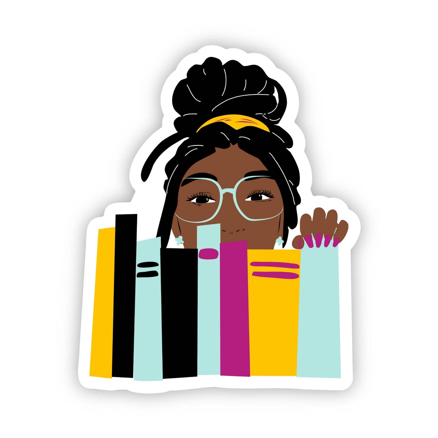 My Bookshelf Stickers | Black Girl Book Lover | Bookish