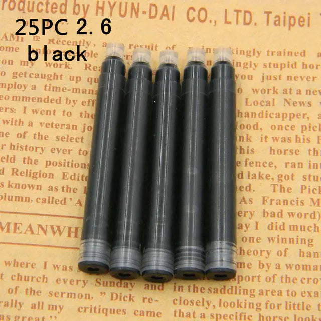 Fountain Pen Ink Refills 25pcs - Standard Sizes