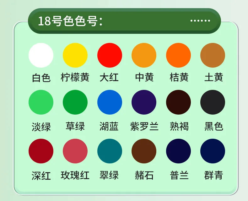 Acrylic Pigment 12/18/24/36 Colors 12ml Set Children's Painting And Oil Painting Beginners Non-Toxic Quick Drying Art Supplies
