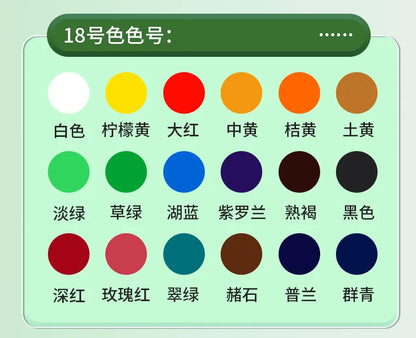 Acrylic Pigment 12/18/24/36 Colors 12ml Set Children's Painting And Oil Painting Beginners Non-Toxic Quick Drying Art Supplies