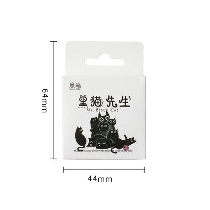 Mr. Paper 46pcs /Box Kawaii Black Cat Stickers Items Decoration DIY Handbook Stickers Boxed Cute Stickers Korean Stationery