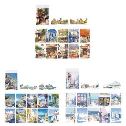 Japanese Sakura Travel Theme Scrapbook Paper Set - 32 Beautiful Sheets for Journal Crafting & Planner Decoration