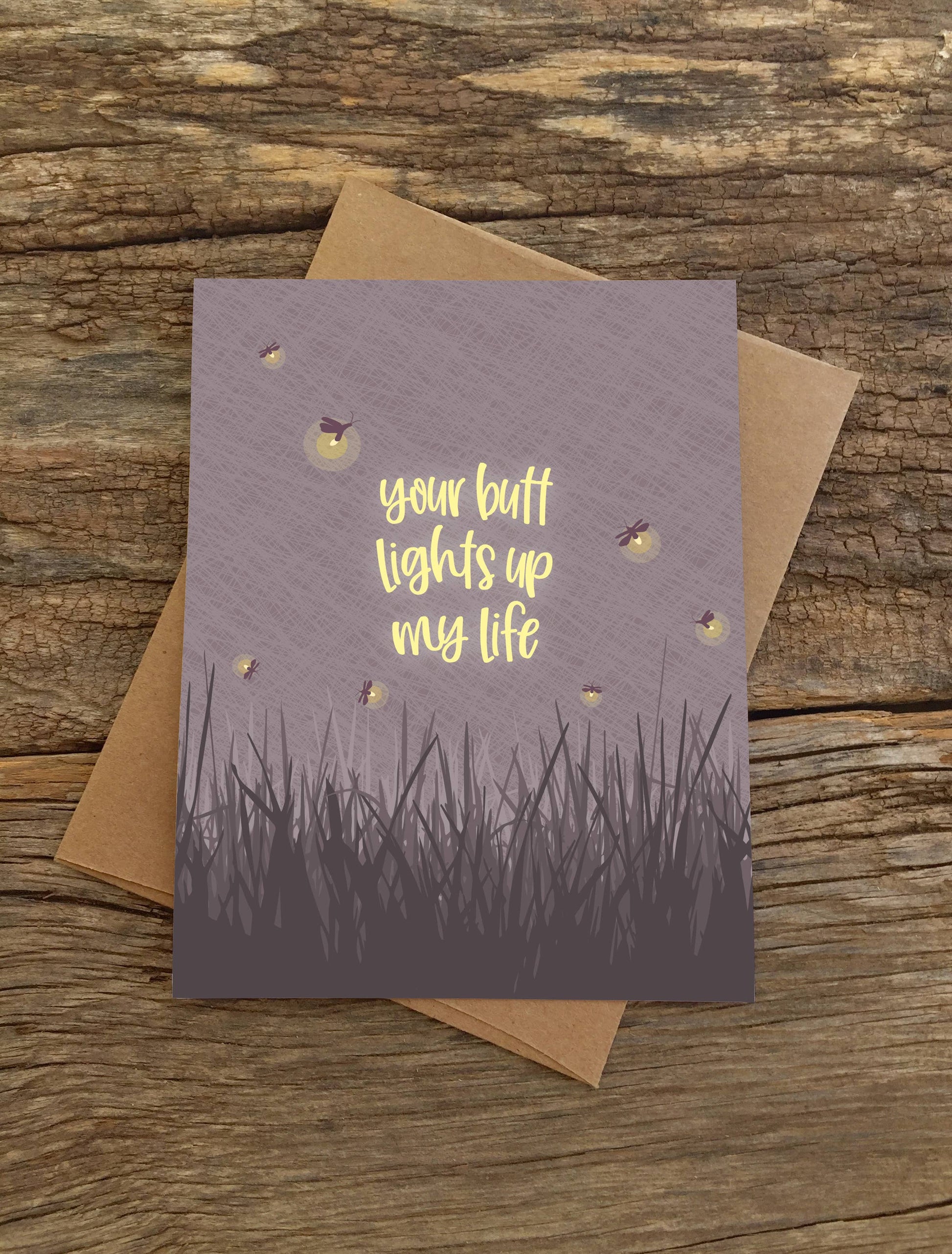 Butt Lights Fireflies Love Card - The Mail and More Store