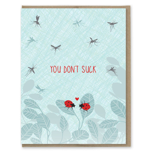 You Don't Suck Ladybugs Card - The Mail and More Store