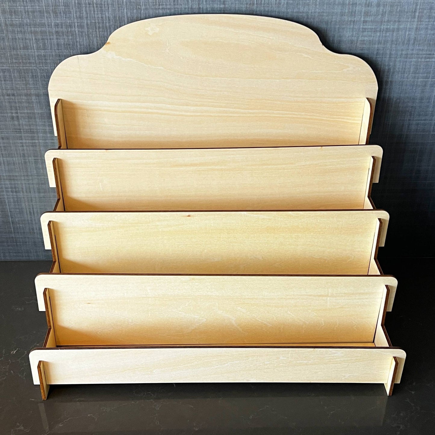 4 Tier Wooden Greeting Card Display Rack (Holds 12 Designs)