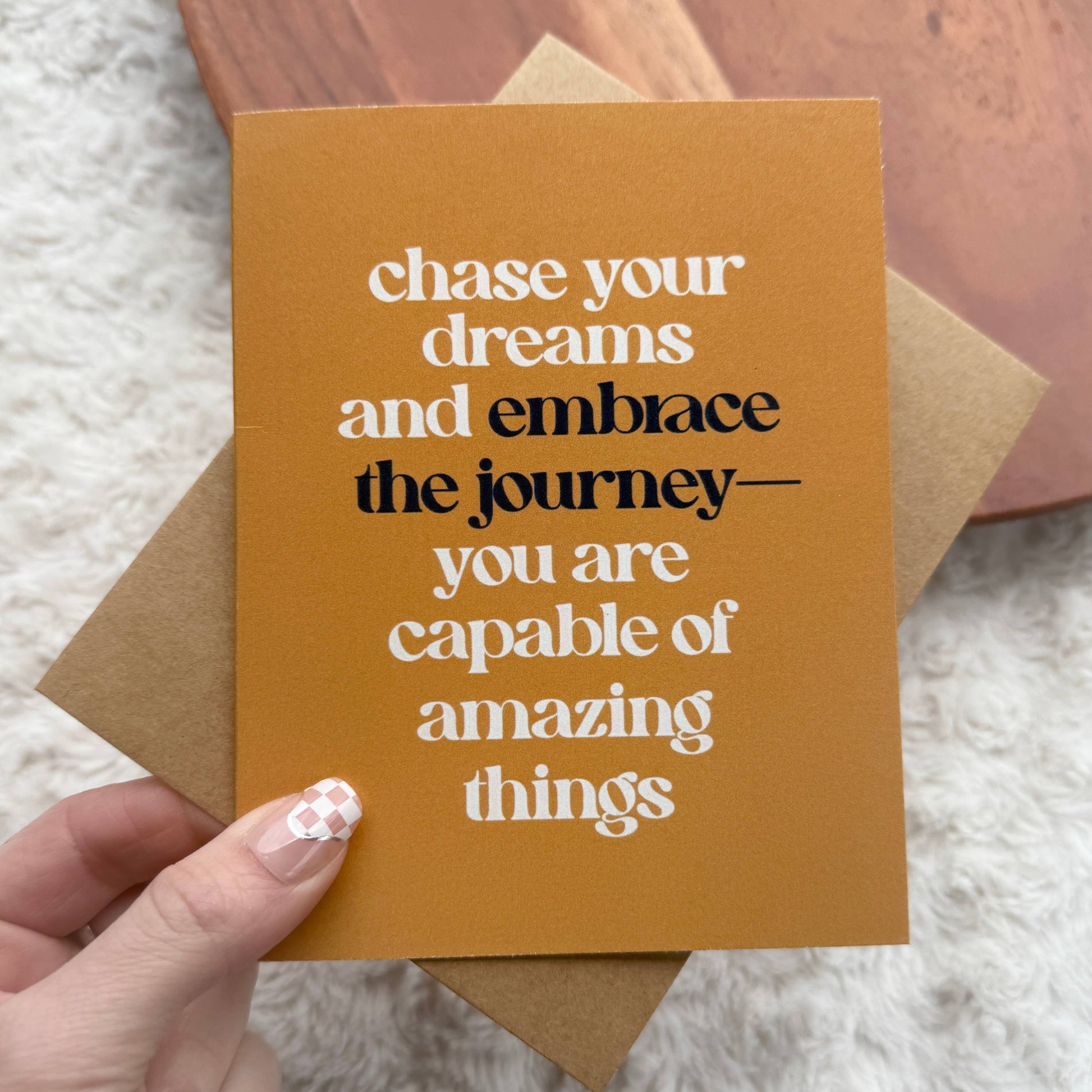 "Chase your dreams..." Inspirational Graduation Card - The Mail and More Store