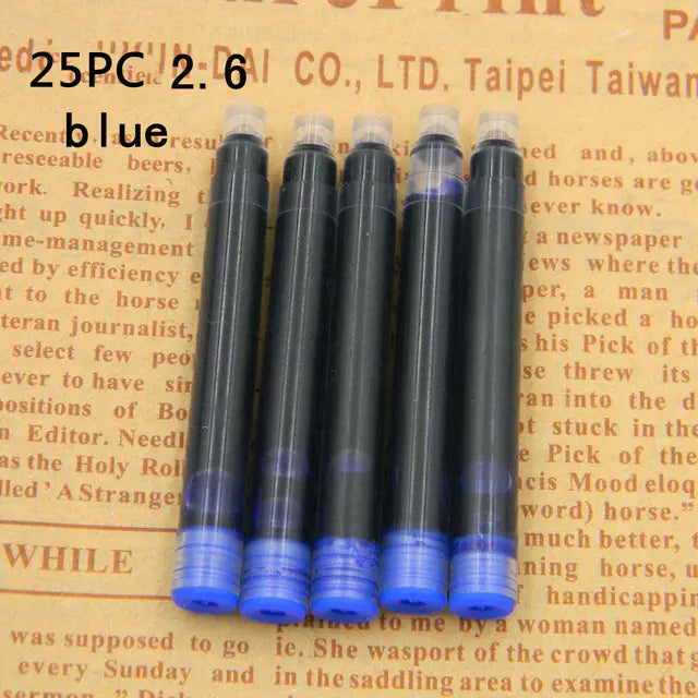 Fountain Pen Ink Refills 25pcs - Standard Sizes