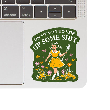 Funny Swear Flower Nature Shit High Quality Vinyl Sticker