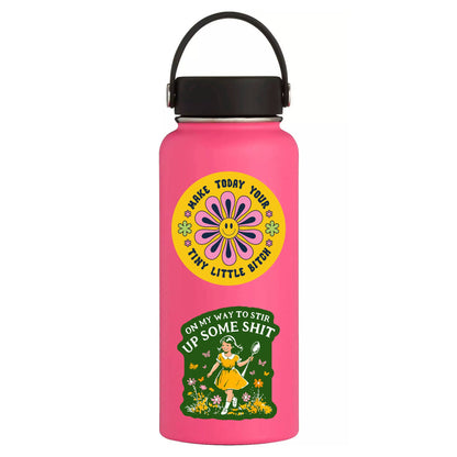 Funny Swear Flower Nature Shit High Quality Vinyl Sticker