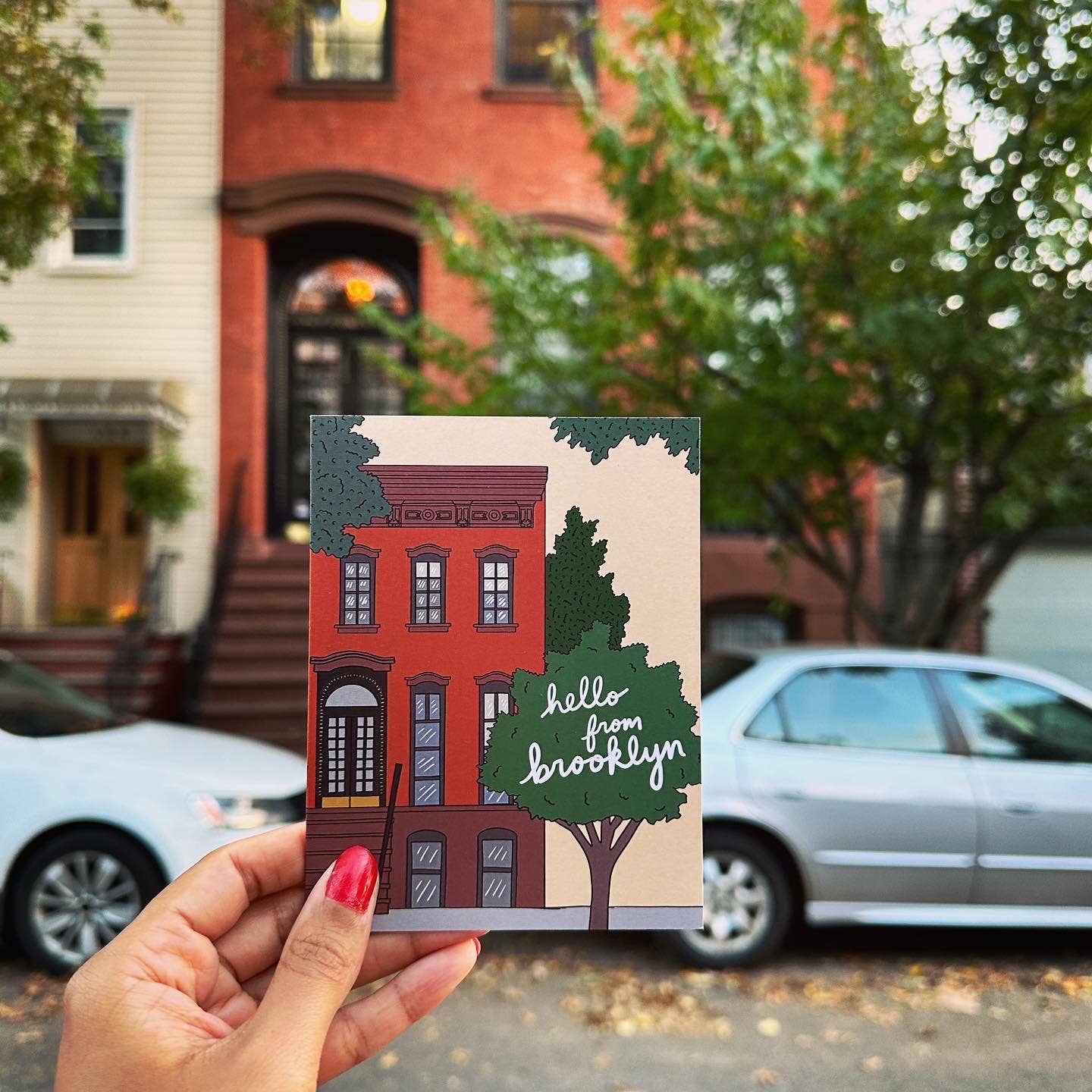 Brooklyn Brownstone Greeting Card New York City NYC Souvenir