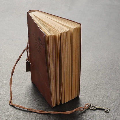 Vintage Faux Leather Key Decor Notebook Journal - The Mail and More Store