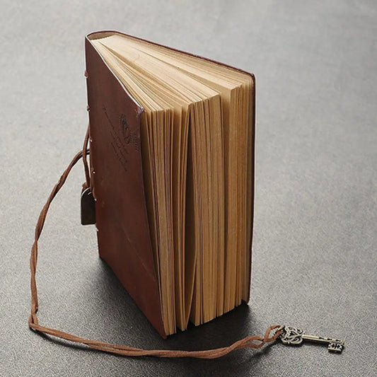 Vintage Faux Leather Key Decor Notebook Journal - The Mail and More Store