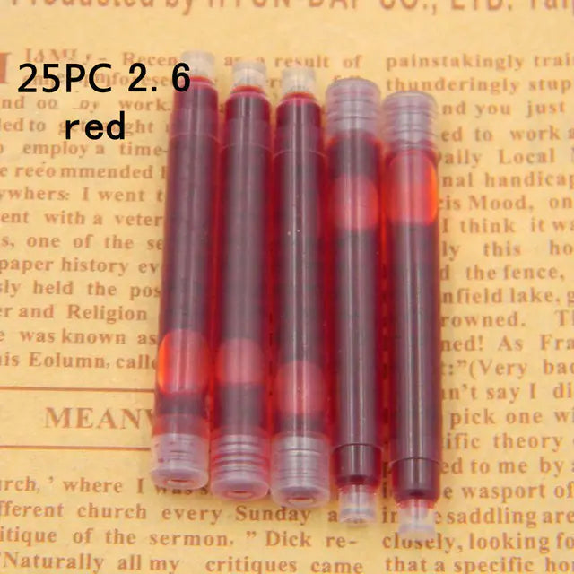 Fountain Pen Ink Refills 25pcs - Standard Sizes