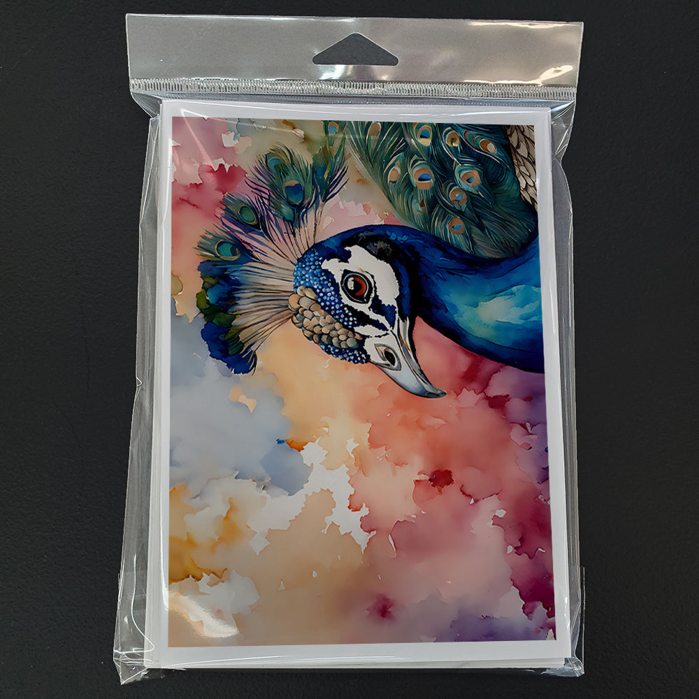 Peacock Greeting Cards Pack of 8 - The Mail and More Store