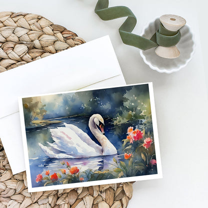 Swan Greeting Cards Pack of 8 - The Mail and More Store