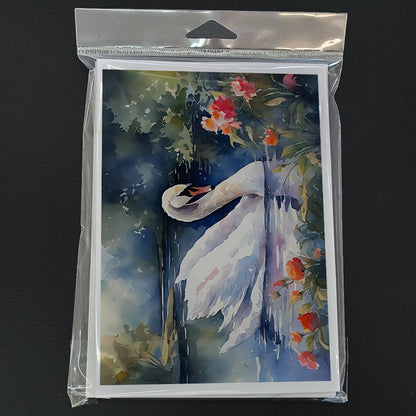 Swan Greeting Cards Pack of 8 - The Mail and More Store