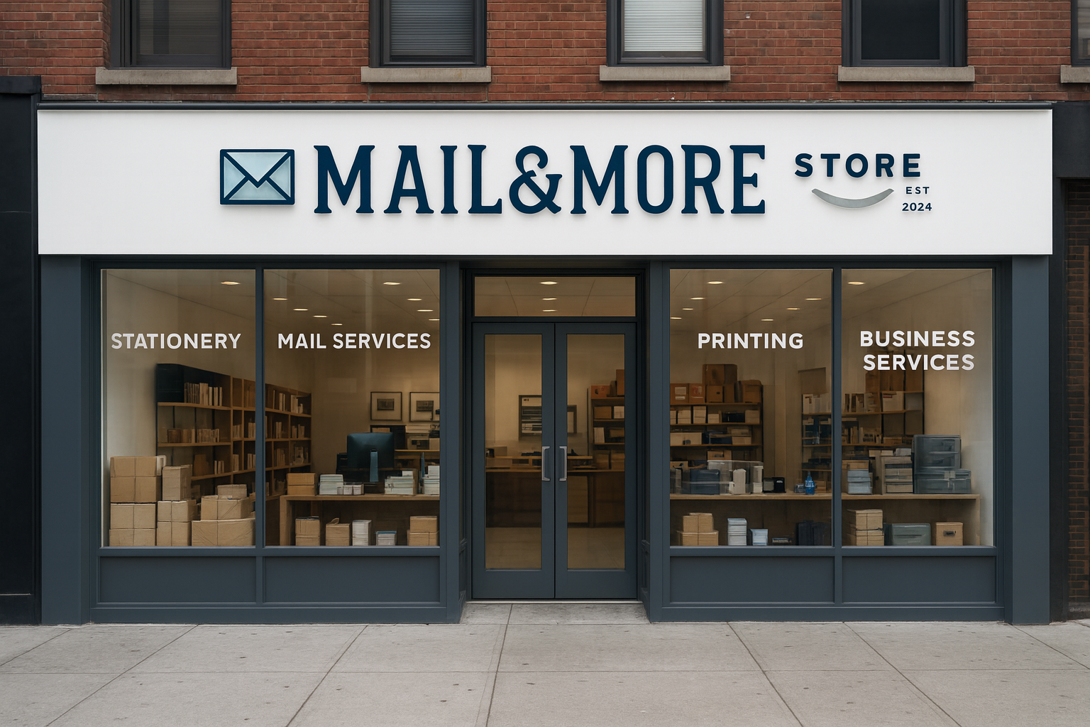 Mail and More Storefront with Stationery