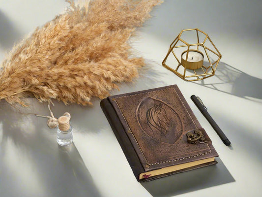 Horse Full Grain Leather Journal Diary Notebook Unlined - The Mail and More Store